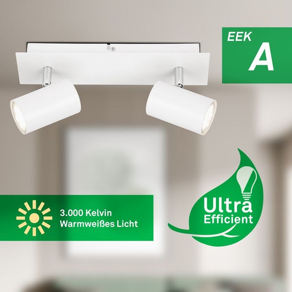 EEK A Deckenstrahler Deckenleuchte Deckenlampe Wohnzimmer Schwenkbar Flurlampe