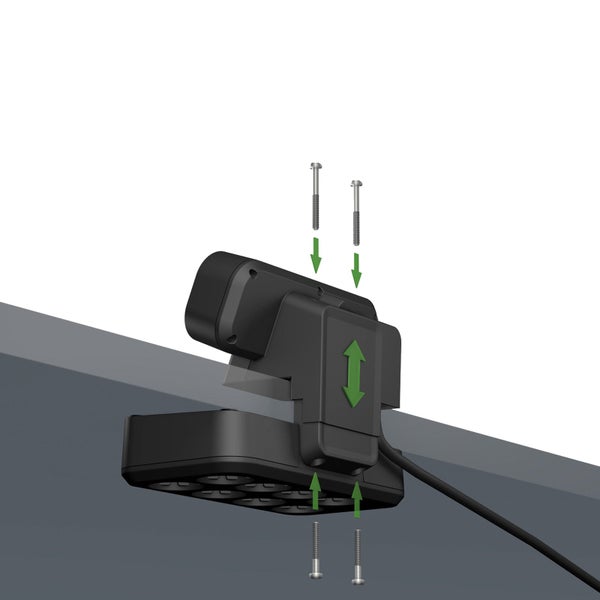 Abbildung einer Lampe mit Schrauben zur Montage