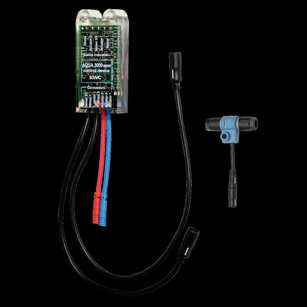 KWC AQUA 3000 open Steuerungseinheit mit Kabeln und T-Stück Anschluss für elektronische Armaturen