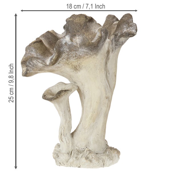 Dekorative Pilzfigur aus Kunststein, 25 cm hoch