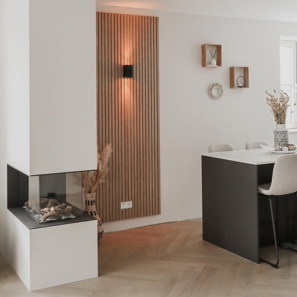 Set aus 2 modernen Wandlampen schwarz quadratisch - Sandy