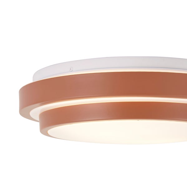 Runde LED Deckenleuchte in modernem Design aus Metall und Kunststoff