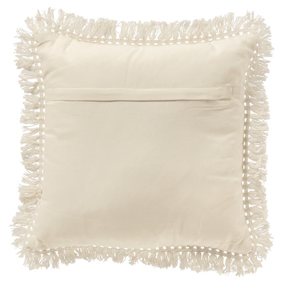 Quadratisches Dekokissen mit Fransen