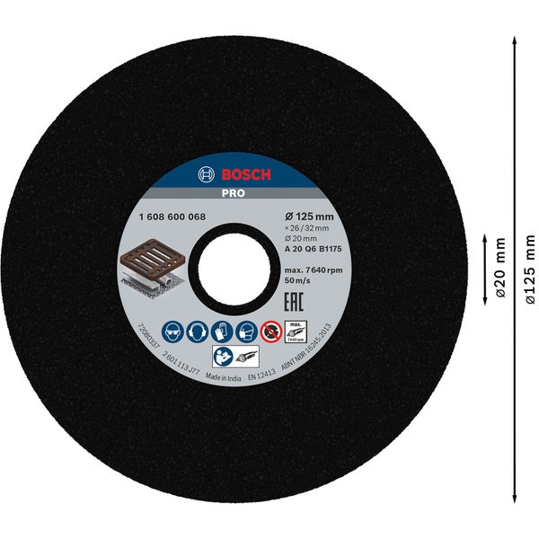 Bosch Trennscheibe mit 125 Millimeter Durchmesser