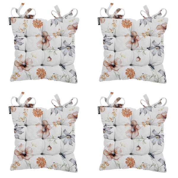 Sitzkissen Toskana Florina natur - Ca. 46x46 cm - 4er-Set