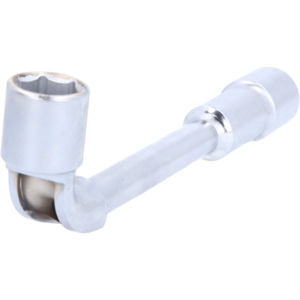 Gelenk-Zündkerzenschlüssel aus verchromtem Metall.