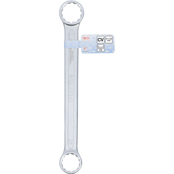 BGS Doppel-Ringschlüssel extra flach SW 21 x 23 mm - 30340