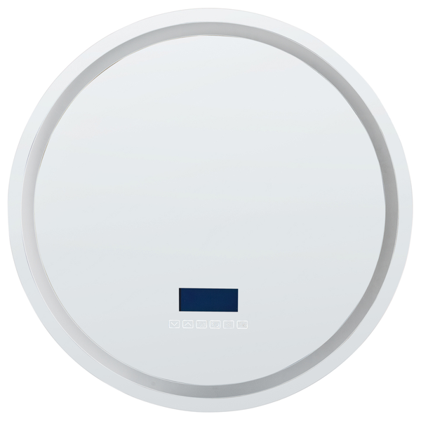 Runder Spiegel mit Touchscreen und digitaler Anzeige