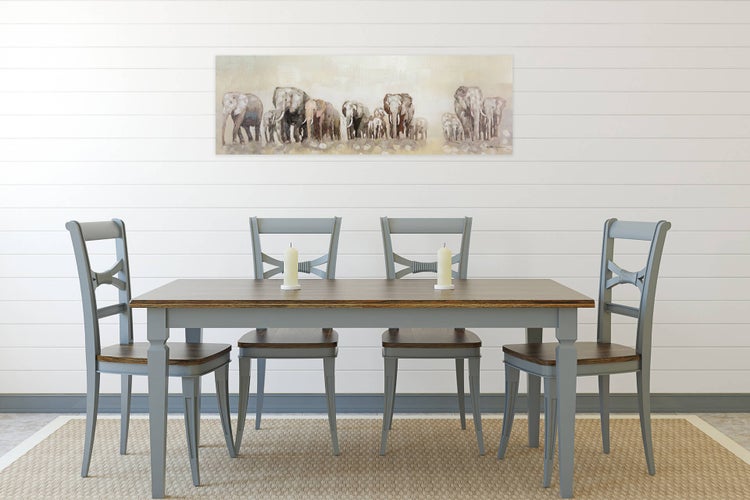 Handgemaltes Gemälde Acrylfarbe 150x50cm Beige