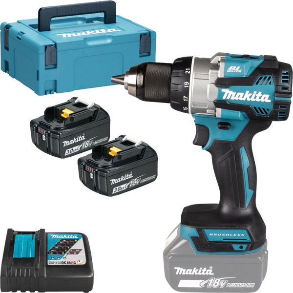 Makita Akku-Bohrschrauber Set mit Akkus, Ladegerät und Transportkoffer