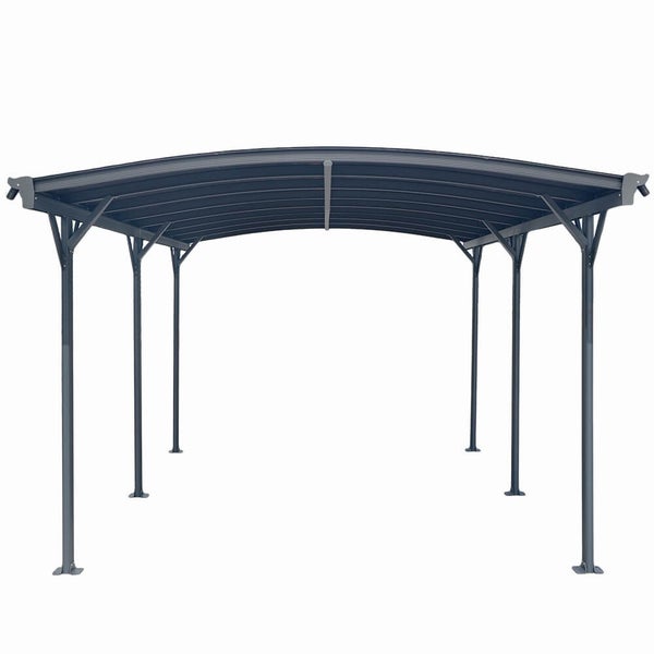 Home Deluxe - Design Carport - FALO, Anthrazit - Maße: 505 x 300 x 226 / 240 cm - inkl. Montagematerial I Autoüberdachung Garage Unterstand