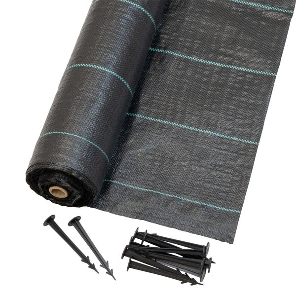 Unkrautvlies Rolle mit Erdankern