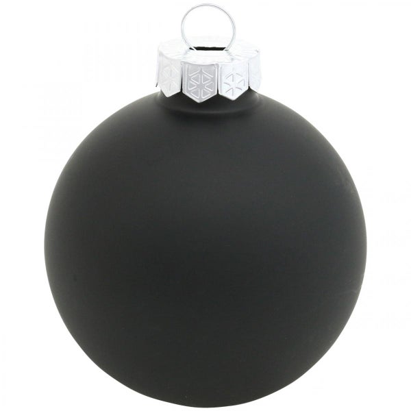 Schwarze Weihnachtskugel mit Aufhänger