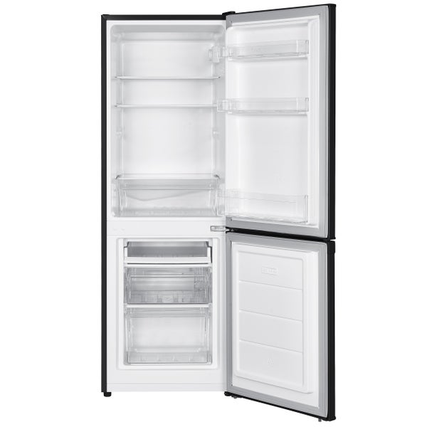 homeX Kühlschrank mit Gefrierfach Kühl-Gefrierkombination freistehend 173 Liter Nutzinhalt 40 dB CFS1110-B schwarz