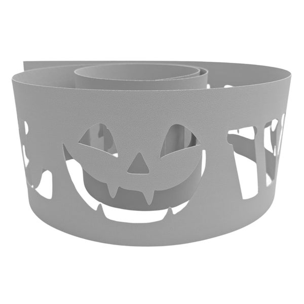 Dekorativer Halloween-Kerzenhalter aus Papier mit Kürbisgesicht-Ausschnitt