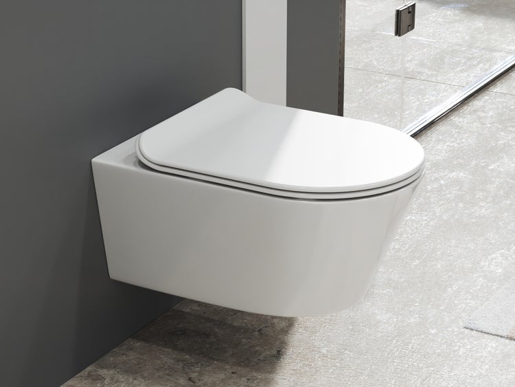 SSWW Design Hänge-WC Beta CT2063V – Spülrandlos – Markenkeramik – Softclose-Sitz