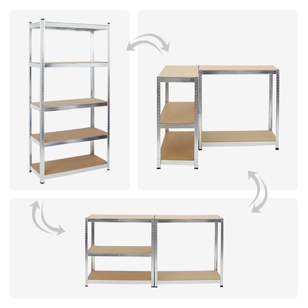 PROREGAL Mega Deal 4x Schwerlastregal Ragnar HxBxT 180 x 90 x 40 cm Fachlast 175 kg Verzinkt