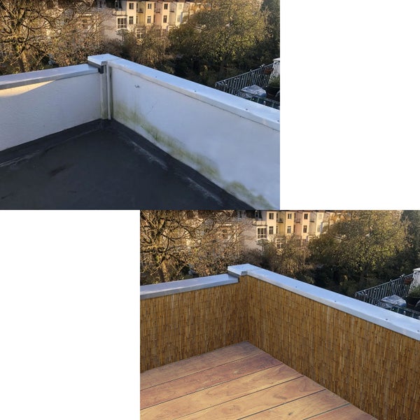 90x600m Balkon Sichtschutzmatte Schilfrohr