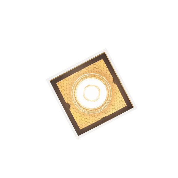 Quadratische LED-Einbauleuchte mit Wabenmuster