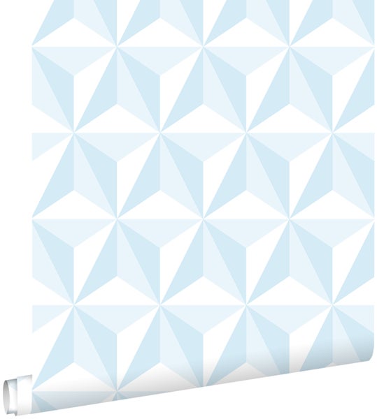 ESTAhome Tapete 3D-Muster Hellblau - 53 cm x 10,05 m - 138912