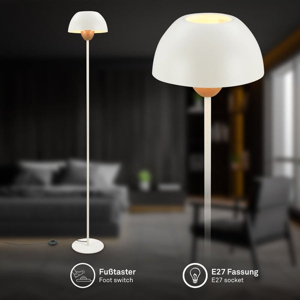 Stehlampe Stehleuchte Standleuchte Wohnzimmer Kabelschalter Leselampe