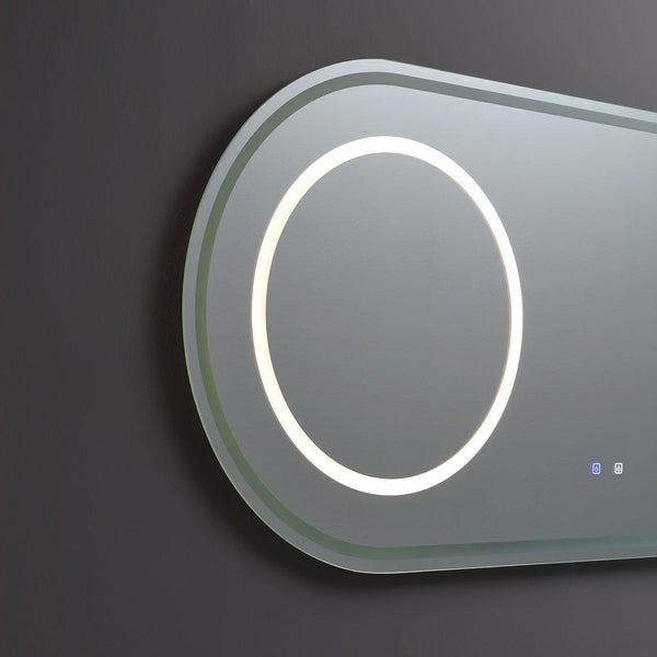 Ovaler Spiegel 180x80 mit LED-Beleuchtung und Touch Sensor