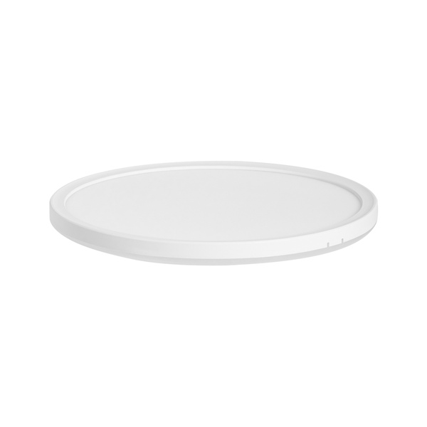Flache, runde LED Aufbauleuchte fuer die Decken- oder Wandmontage.