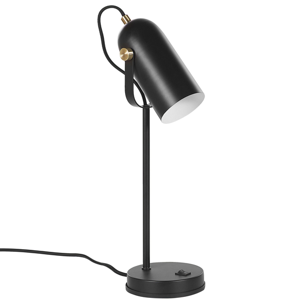 Schreibtischlampe TYRIA verstellbar Metall Schwarz