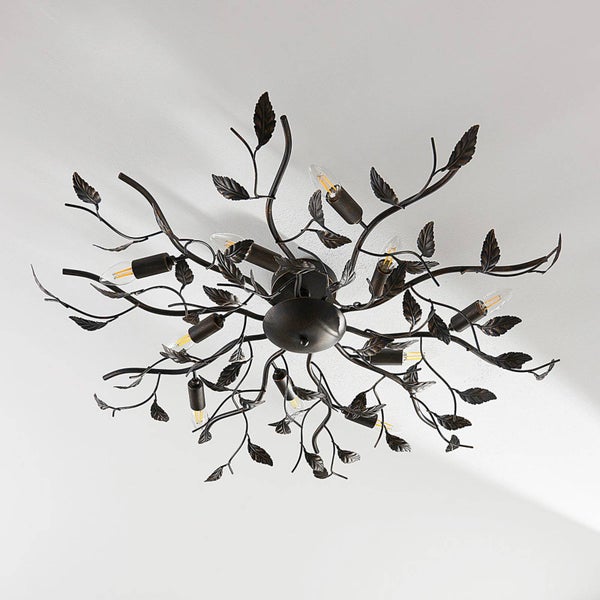 Lindby Deckenlampe Yos (Florentiner) in Schwarz aus Metall (10 flammig, E14) - Deckenleuchte Lampe Schlafzimmerleuchte