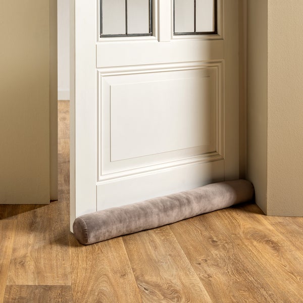 FINN - Zugluftstopper Samt 90x10 cm - Driftwood - taupe