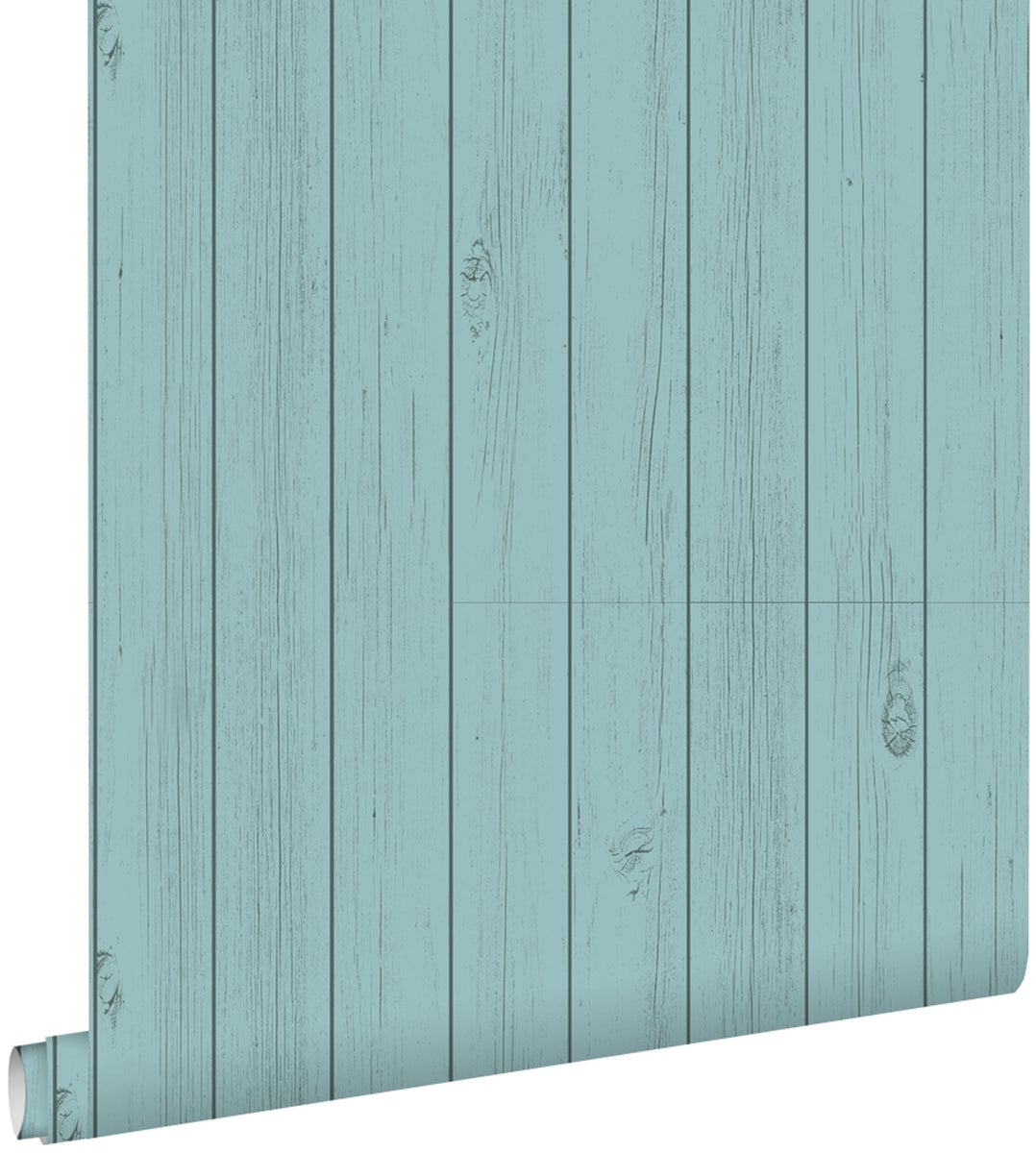 ESTAhome Tapete Holz-Optik Meeresgrün - 53 cm x 10,05 m - 128855