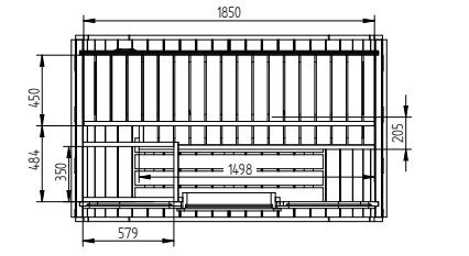 Detailansicht eines geflochtenen Teppichs mit Streifen