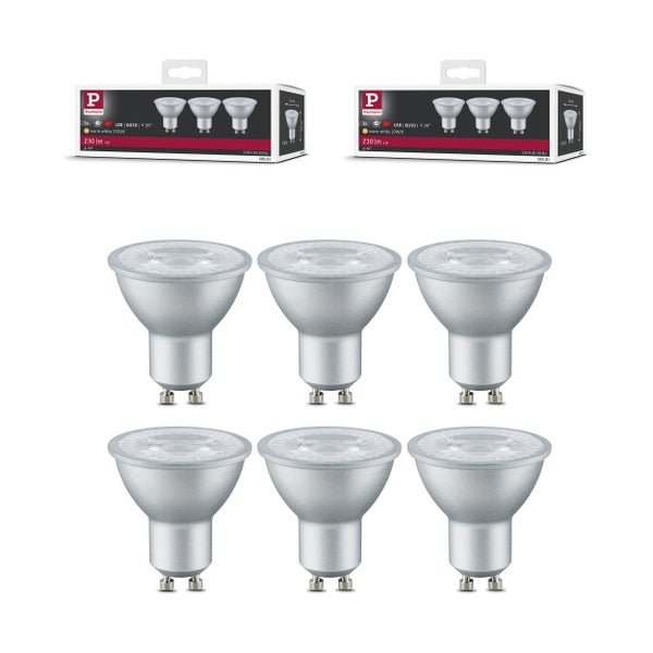 Sechs LED-Leuchtmittel im GU10-Format