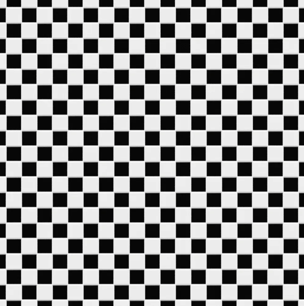 Mosaikfliesen mit schwarz-weißem Schachbrettmuster.