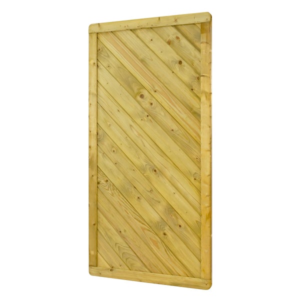 Holzzaun-Element mit diagonalen Brettern