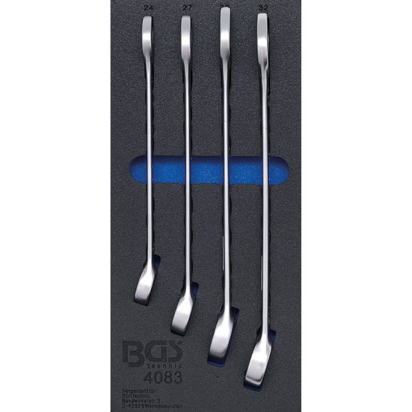 BGS Werkstattwageneinlage 1/3: Maul-Ringschlüssel-Satz SW 24 - 32 mm 4tlg. - 4083