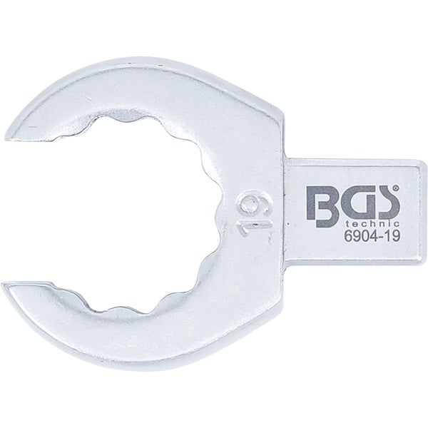 BGS Einsteck-Ringschlüssel offen 19 mm Aufnahme 9 x 12 mm - 6904-19