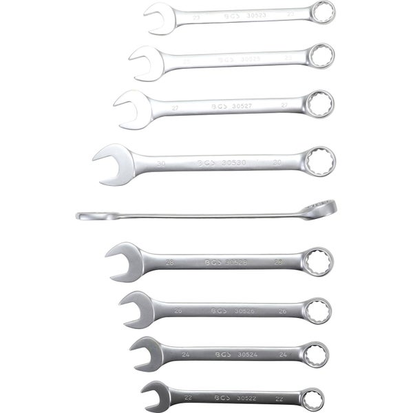 Maulringschlüssel Satz mit 25 Teilen im Halter