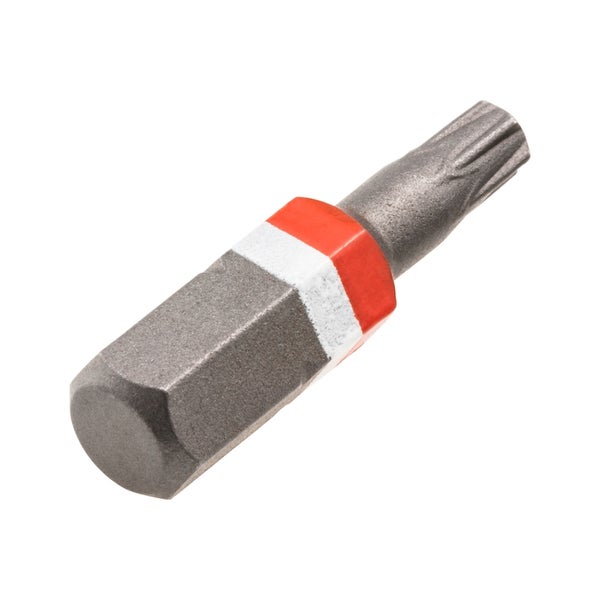 Torx-Bit aus Stahl mit Sechskantschaft.