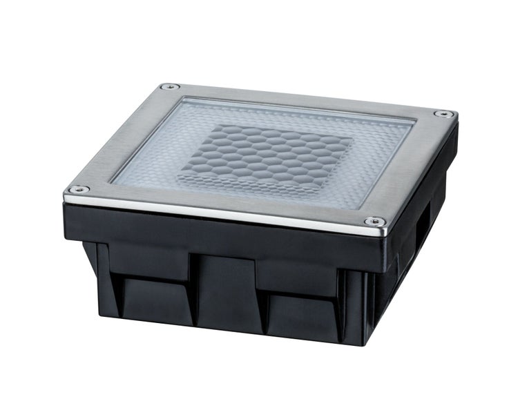 Solar LED Bodeneinbauleuchte Cube IP67 2700K 3,6lm Edelstahl, Klar