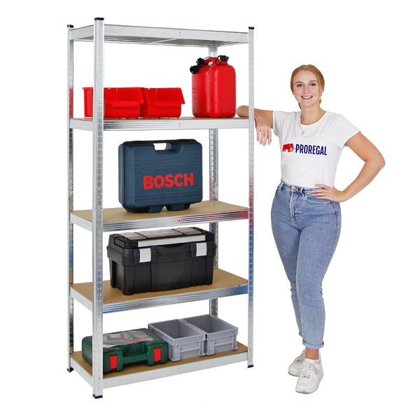 Mega Deal 2x  Kellerregal GORILLA HxBxT 180 x 90 x 40cm Fachlast 175kg Verzinkt Garagenregal Schwerlastregal Werkstattregal Lagerregal Steckregal