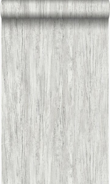 Origin Wallcoverings Tapete Holzoptik Elfenbeinweiß - 53 cm x 10,05 m - 347414