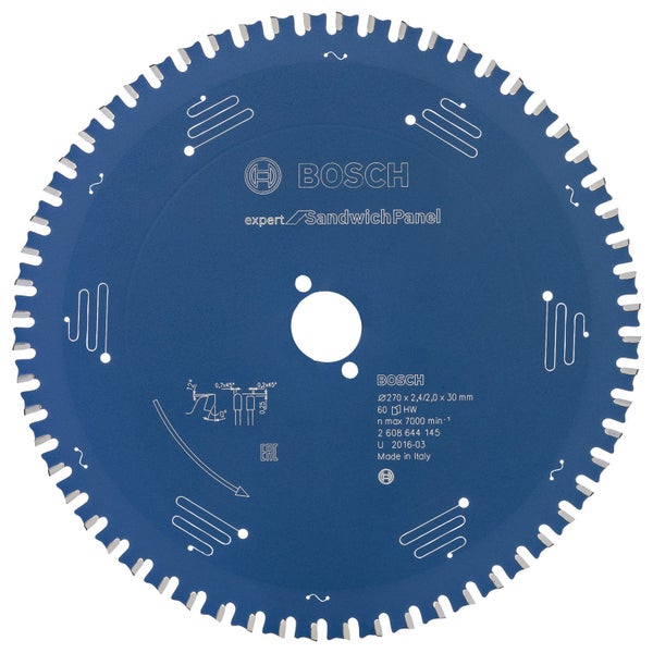 Bosch Kreissägeblatt Expert for Sandwich Panel für Handkreissägen 270 x 30 x 2,4 mm 60 - 2608644145