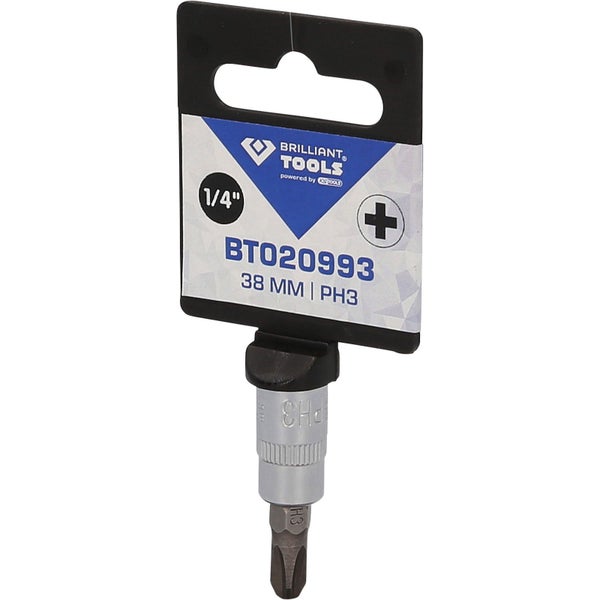 BRILLIANT TOOLS 1/4 PH Kreuzschlitz Bit-Stecknuss PH3 - BT020993