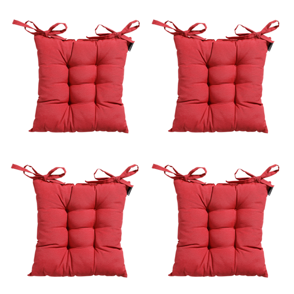Sitzkissen Tuscany Panama ziegelrot - Ca. 46x46 cm - 4er-Set