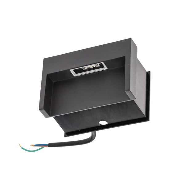 Lucande LED Wandleuchte außen Mitja (Modern) in Schwarz aus Aluminium (1 flammig, ) - Außenwandleuchten Wandlampe Led Außenlampe Outdoor für Außenwand/Hauswand Haus Terrasse &