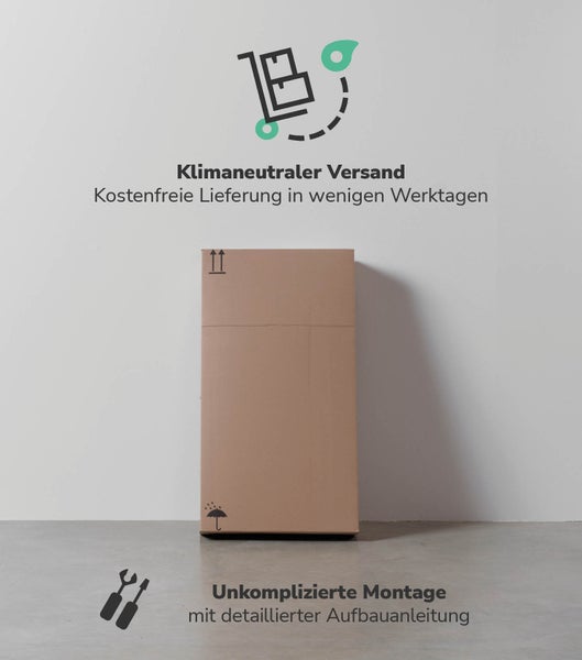 mokebo Midischrank in Anthrazit 'Der Schlanke', Mehrzweckschrank, Allzweckschrank oder Aufbewahrungsschrank