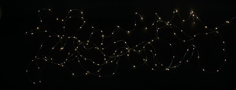 FRANK FLECHTWAREN | LED-Leuchtdraht Soundeffect, 150 Lichter, METALL, ca. Gesamtlänge 15 Meter, ohne Batterien, für den Außenbereich geeignet