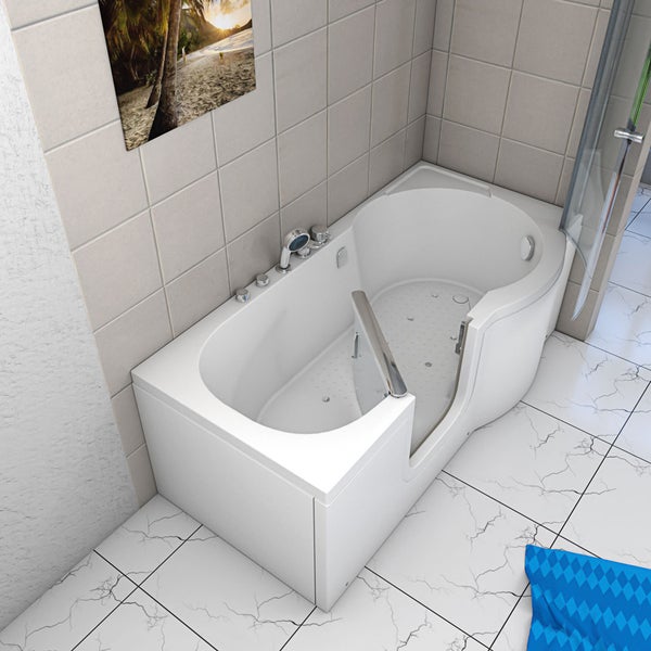 Seniorendusche Sitzwanne Tür S12D-EH-AIR-L 170x85cm
