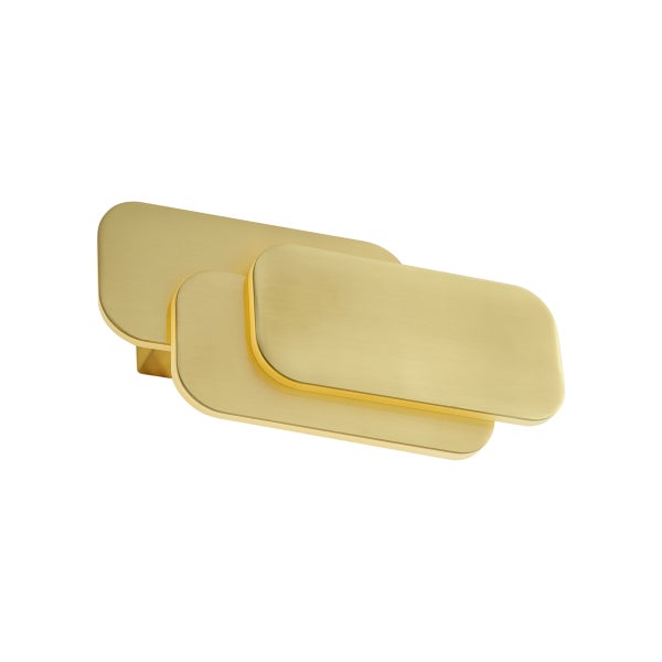 Wandleuchte aus Metall mit drei rechteckigen Lampenschirmen